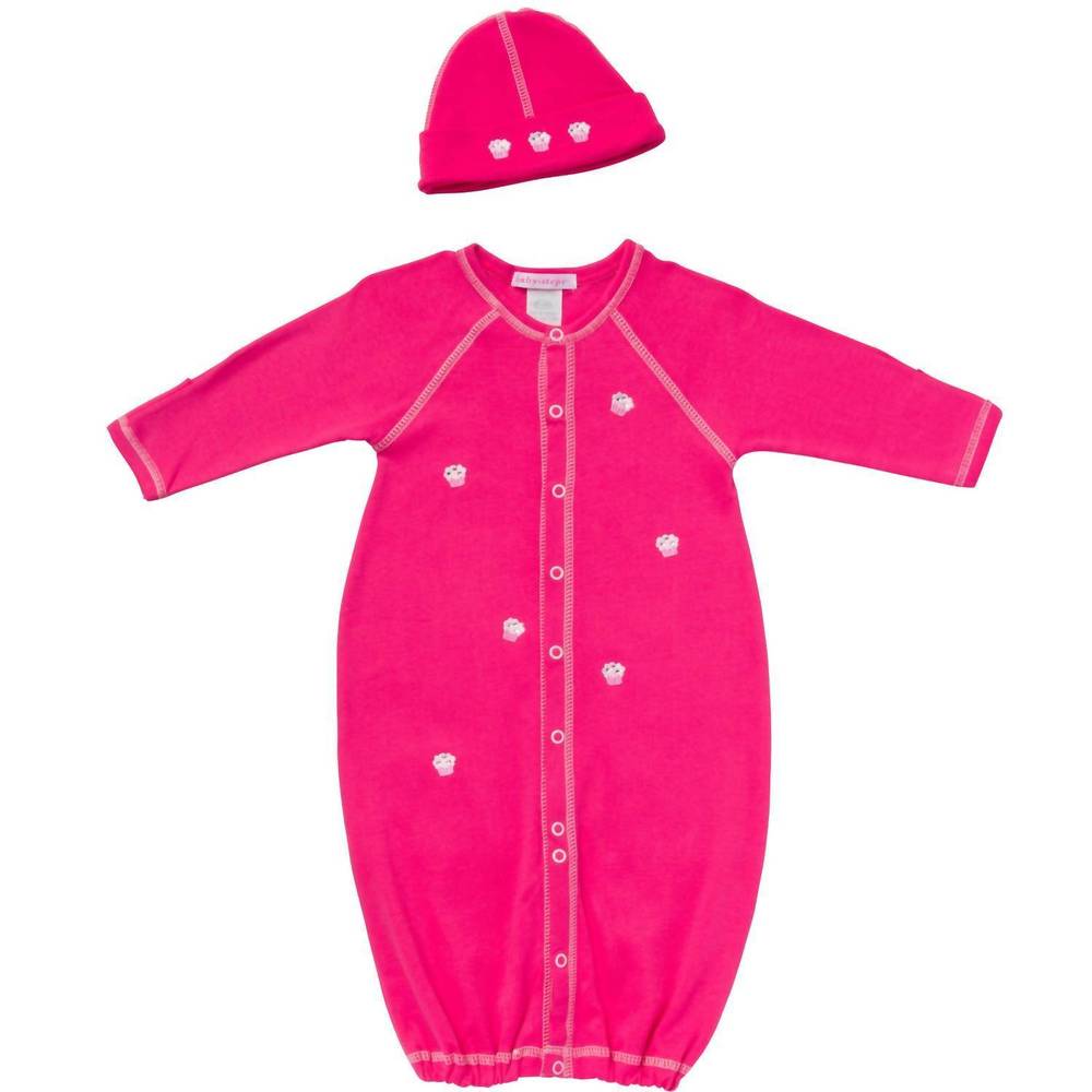 NEW BABY STEPS baby chloe convertible gown take me home set in hot pink